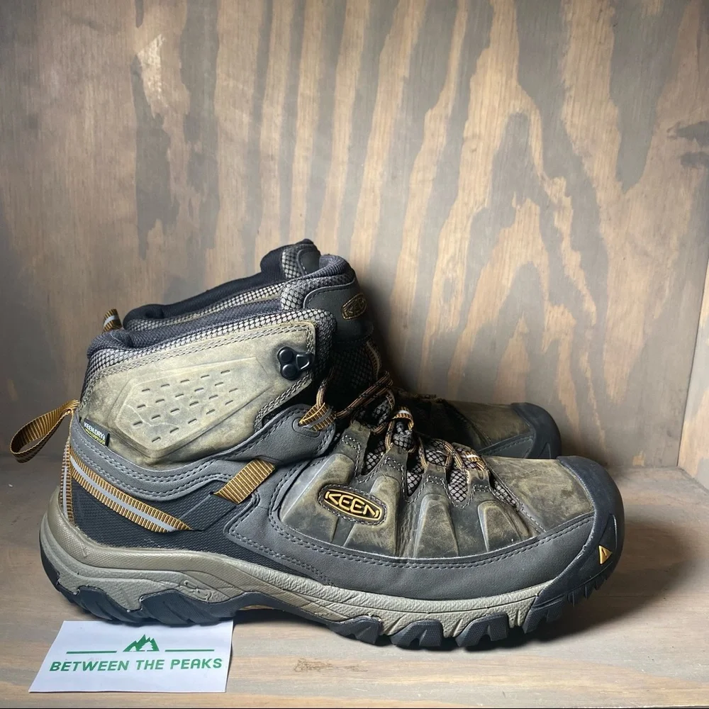 Keen Men's Targhee III Mid Waterproof Hiking Boots Black Olive Size 16